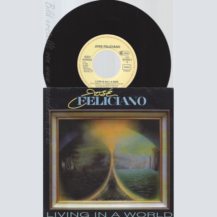 7" JOSE FELICIANO-- LIVING IN A WORLD