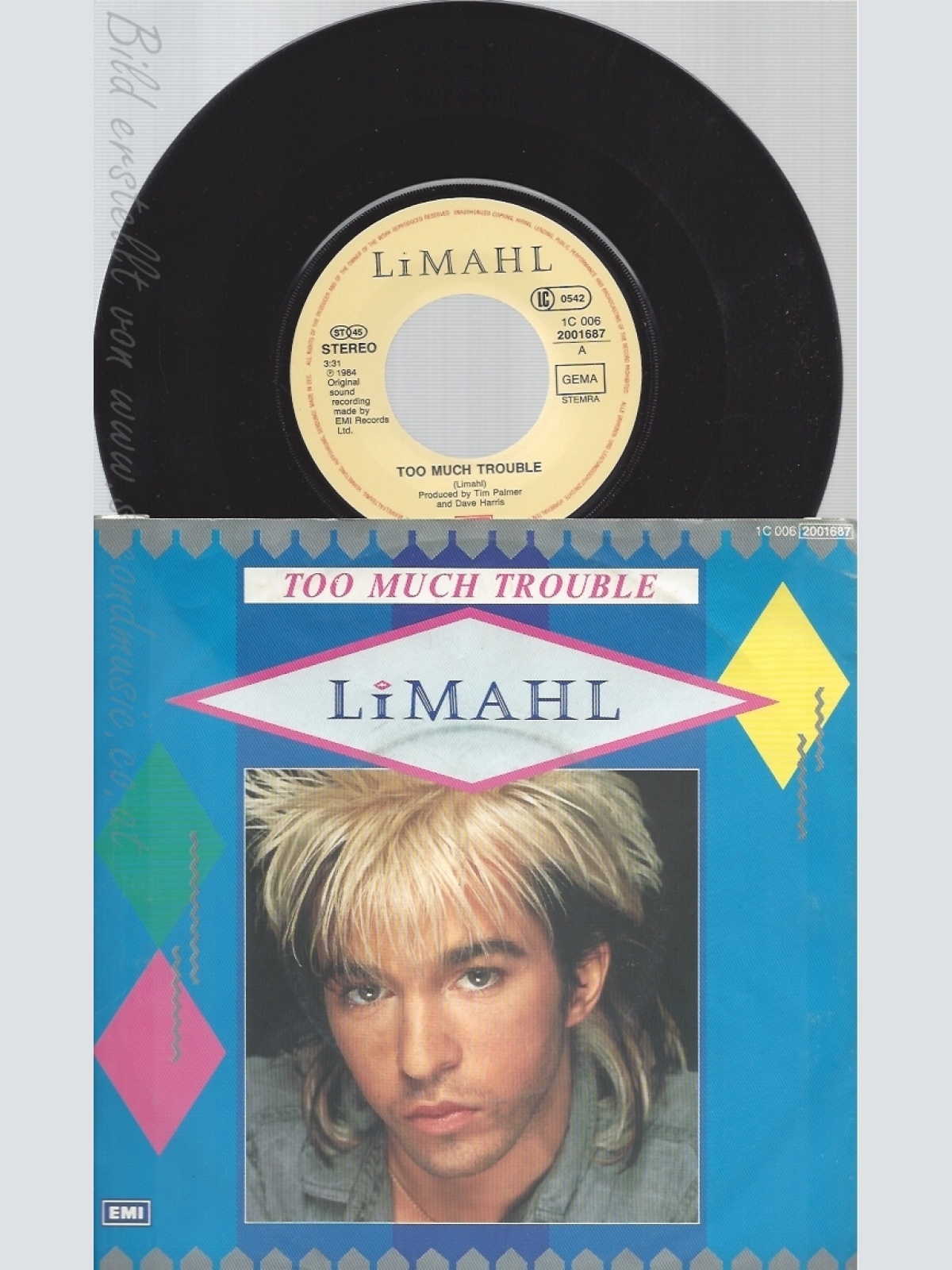7" LIMAHL-- TOO MUCH TROUBLE