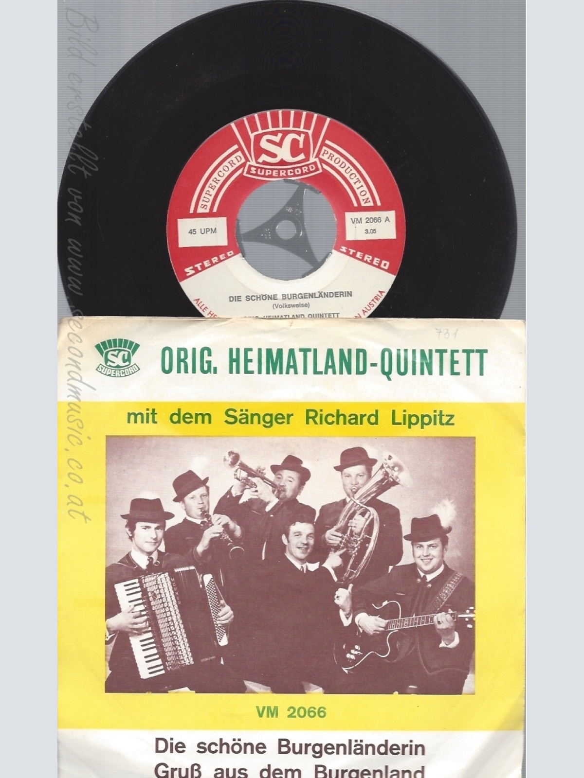7" ORIG HEIMATLAND QUINTETT-- RICHARD LIPPITZ