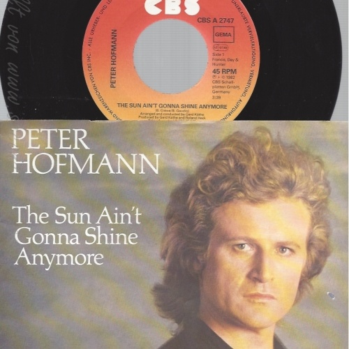 7" PETER HOFMANN -- THE SUN AINT GONNA SHINE ANYMORE