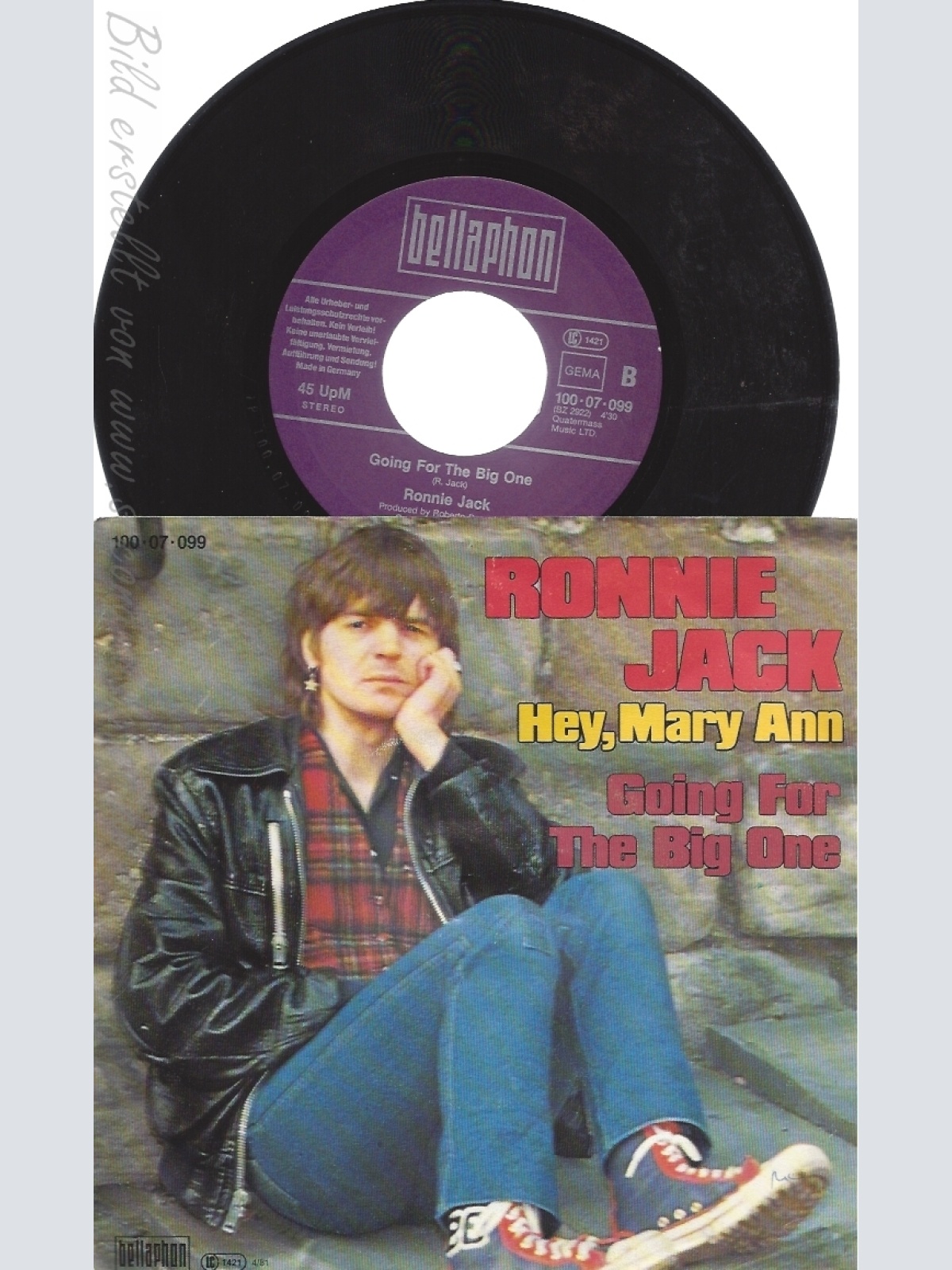 7" RONNIE JACK -- HEY MARY ANN