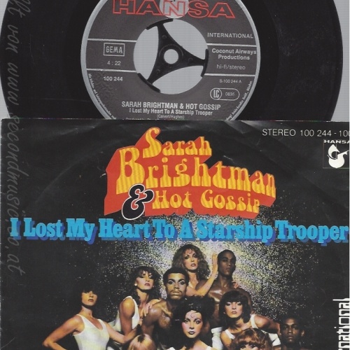 7" SARAH BRIGHTMAN -- I LOST MY HEART TO A STARSHIP