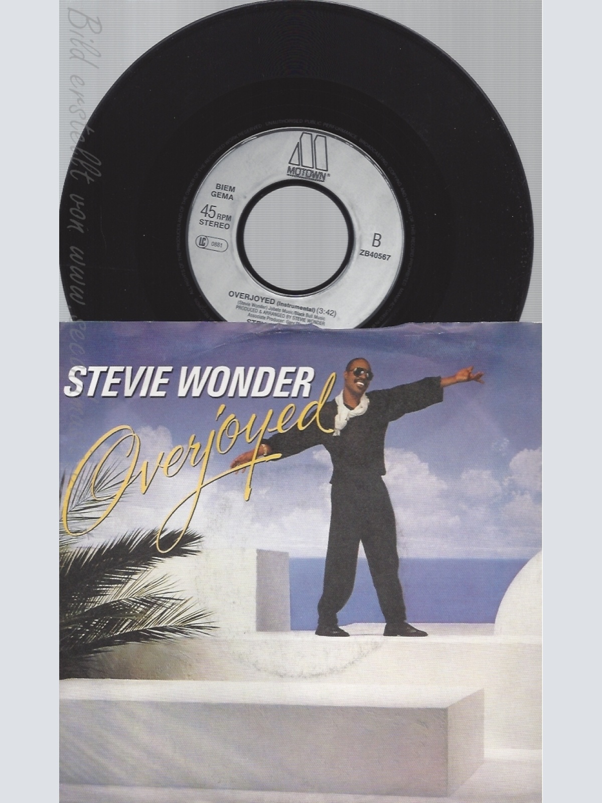 7" STEVIE WONDER -- OVERJOYED