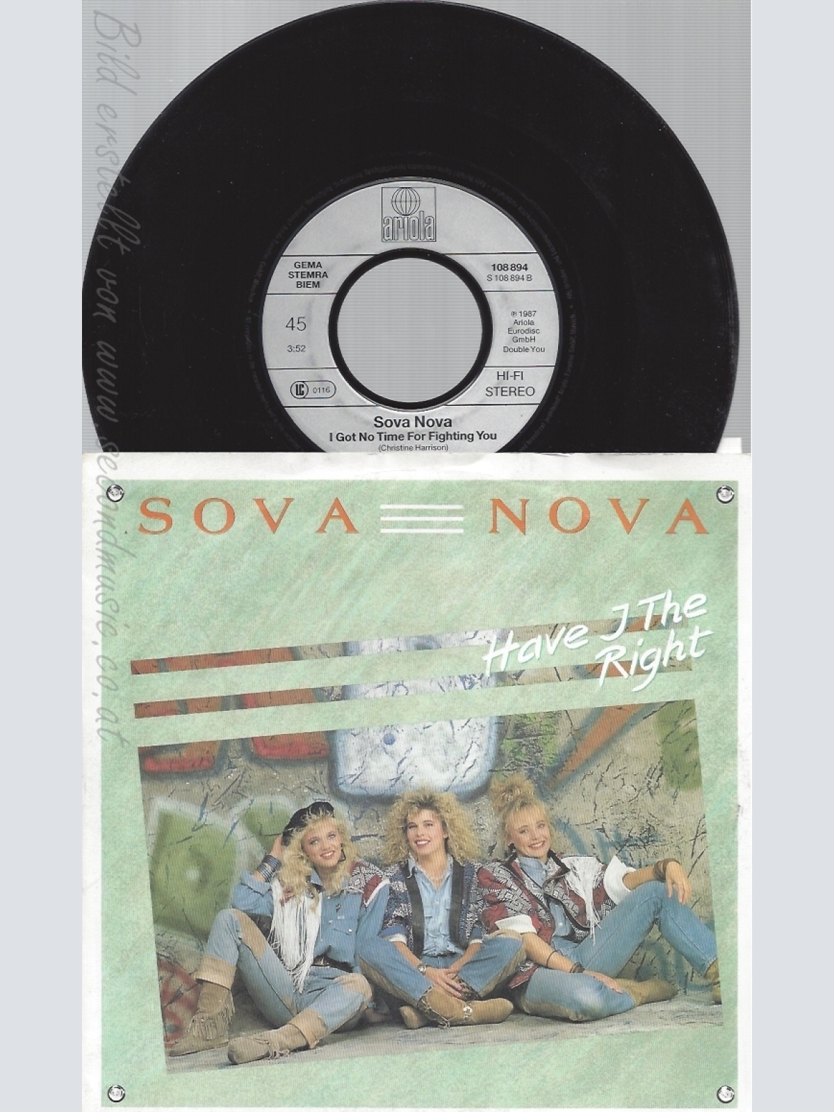 7" SOVA NOVA -- HAVE THE RIGHT- SINGLEFACTS
