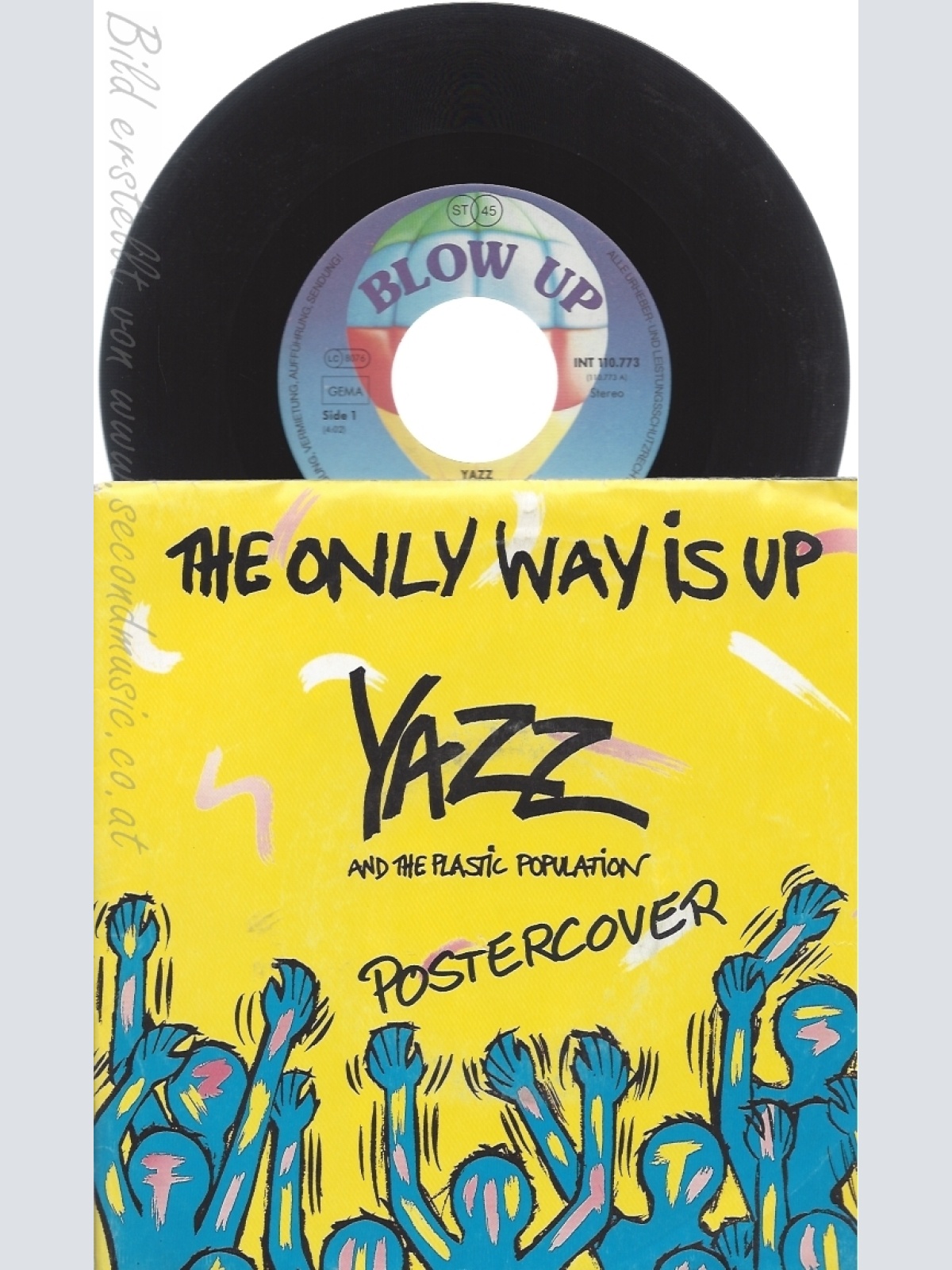 7" YAZZ --THE ONLY WAY IS UP--POSTERCOVER
