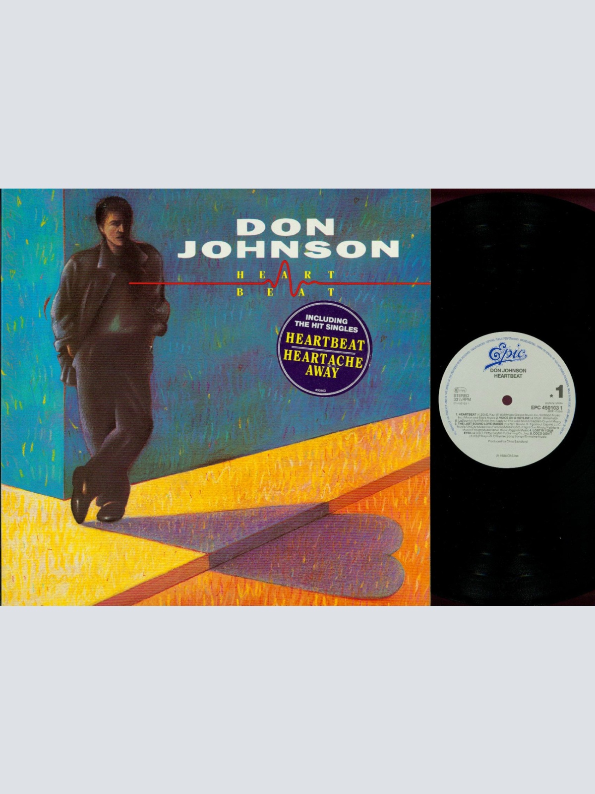 LP-- DON JOHNSON --HEART BEAT--FOC