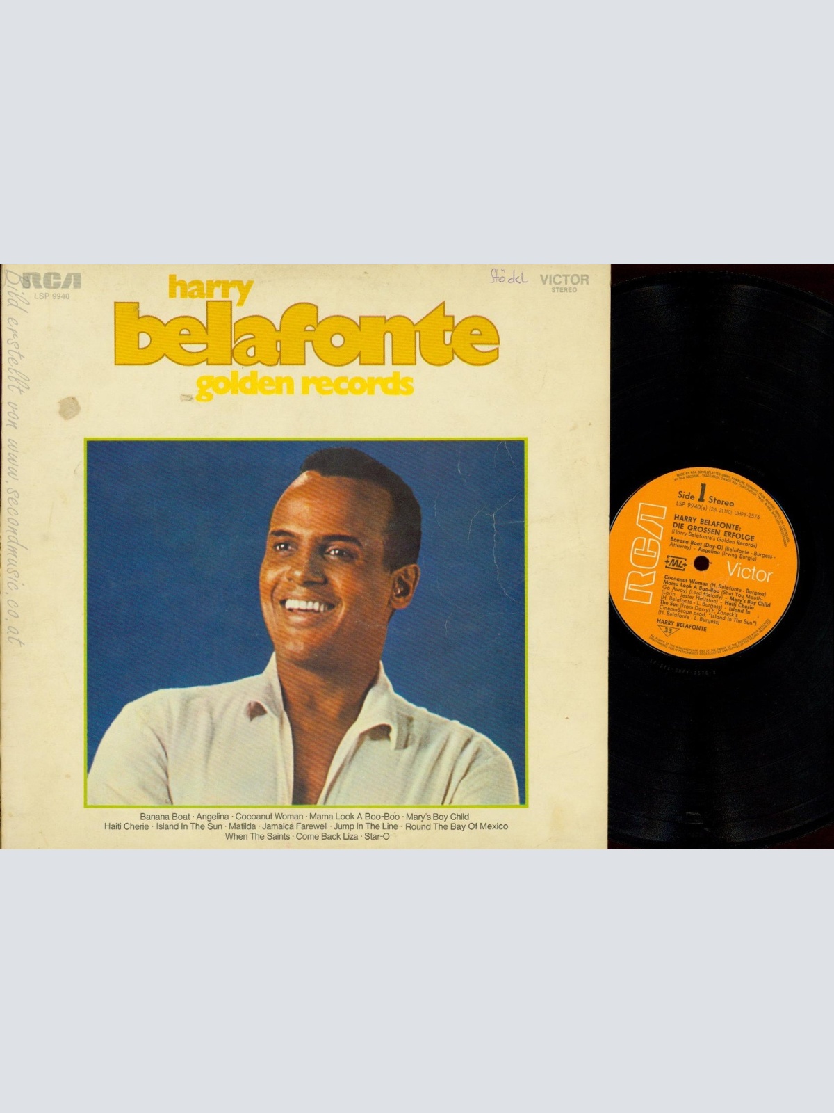 LP--HARRY BELAFONTE-- GOLDEN RECORDS