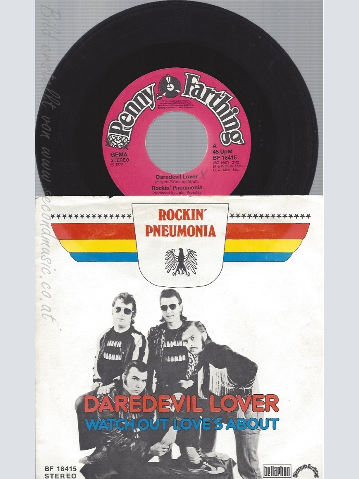 7" -- ROCKIN PMEUMONIOA-- DAREDEVIL LOVER