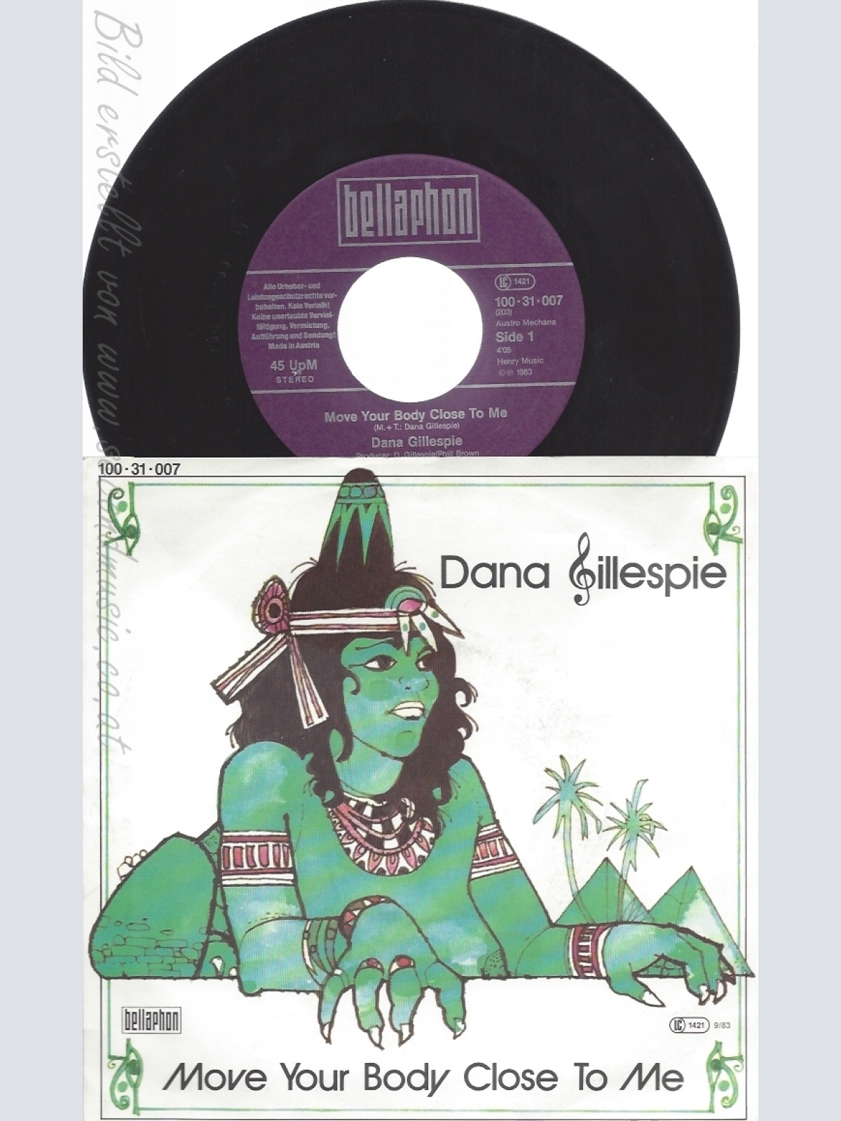 7" DANA GILLESPIE --MOVE YOUR BODY CLOSE TO ME