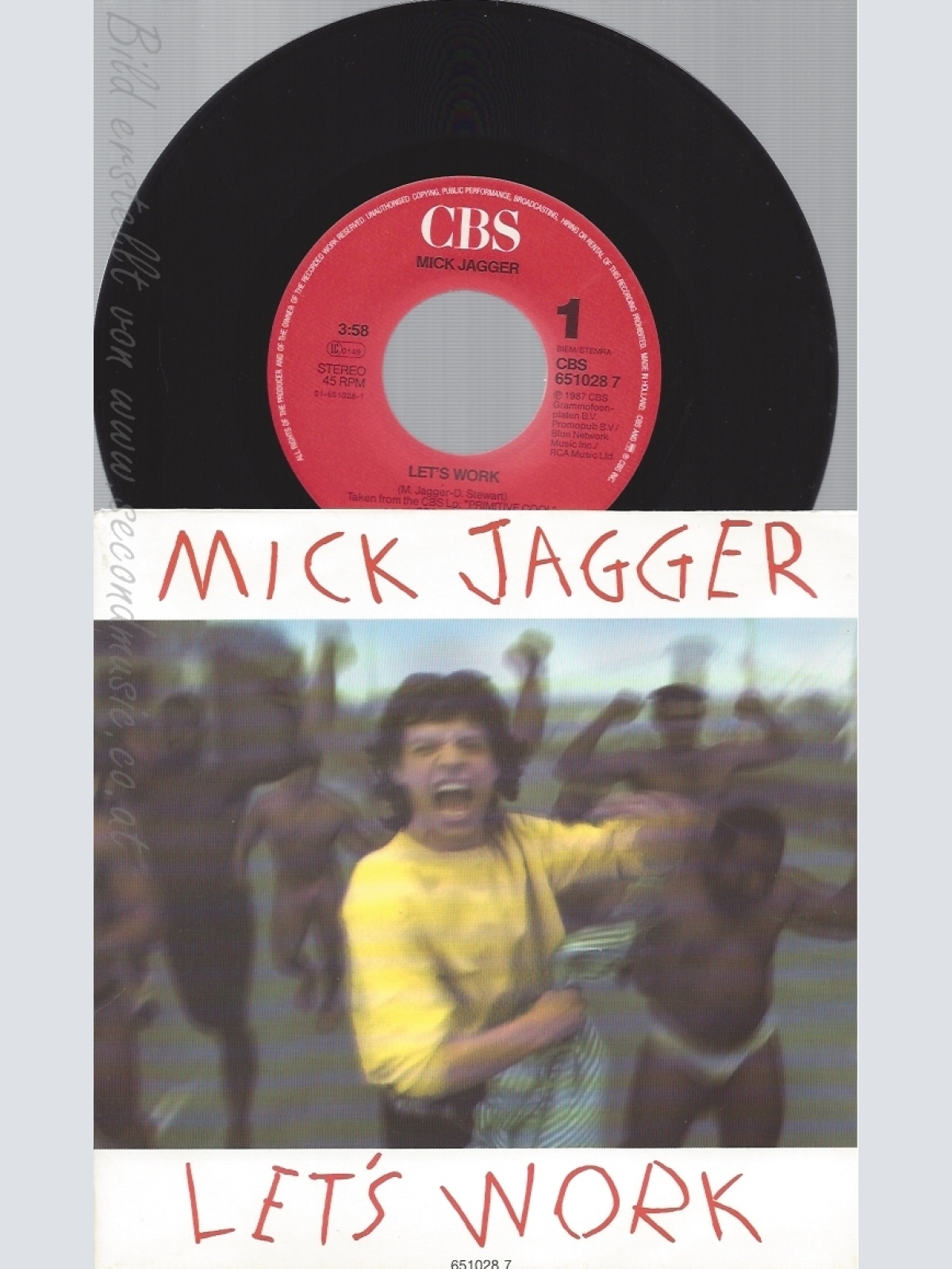 7" MICK JAGGER -- LETS WORK