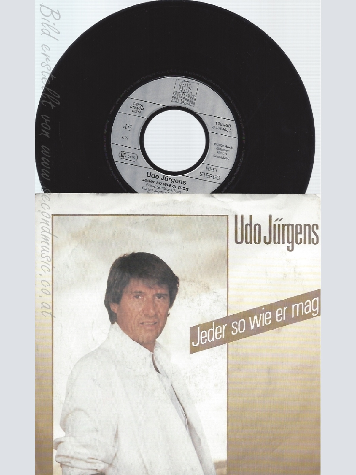 7" UDO JÜRGENS-- JEDER SO WIE ER MAG