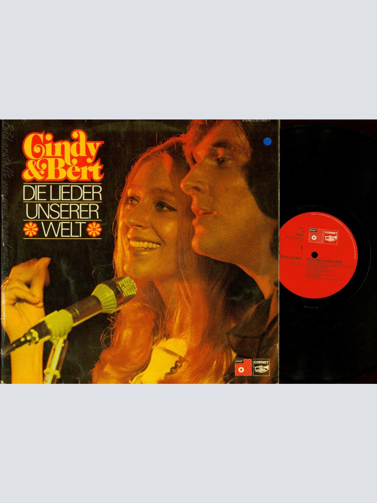 LP--CINDY & BERT --LIEDER UNSERER WELT