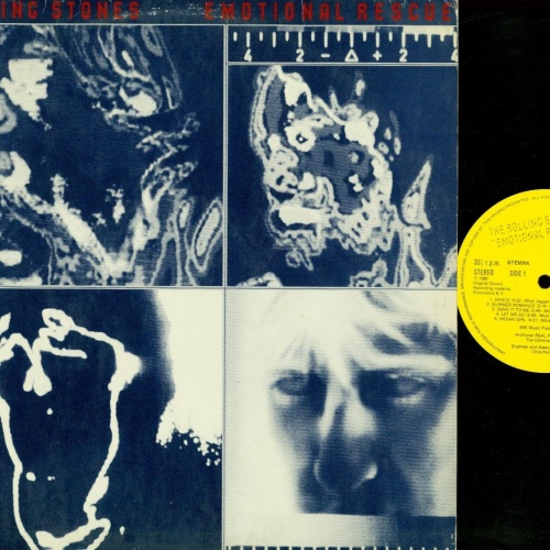 LP--THE ROLLING STONES--- EMOTIONAL RESCUE-MIT POSTER