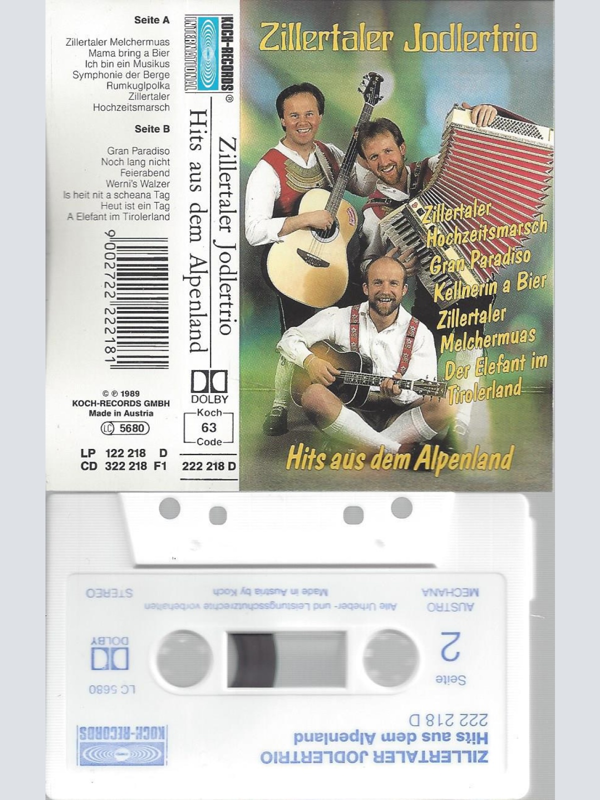 MC--ZILLERTALER JODLERTRIO--HITS AUS DEM ALPENLAND