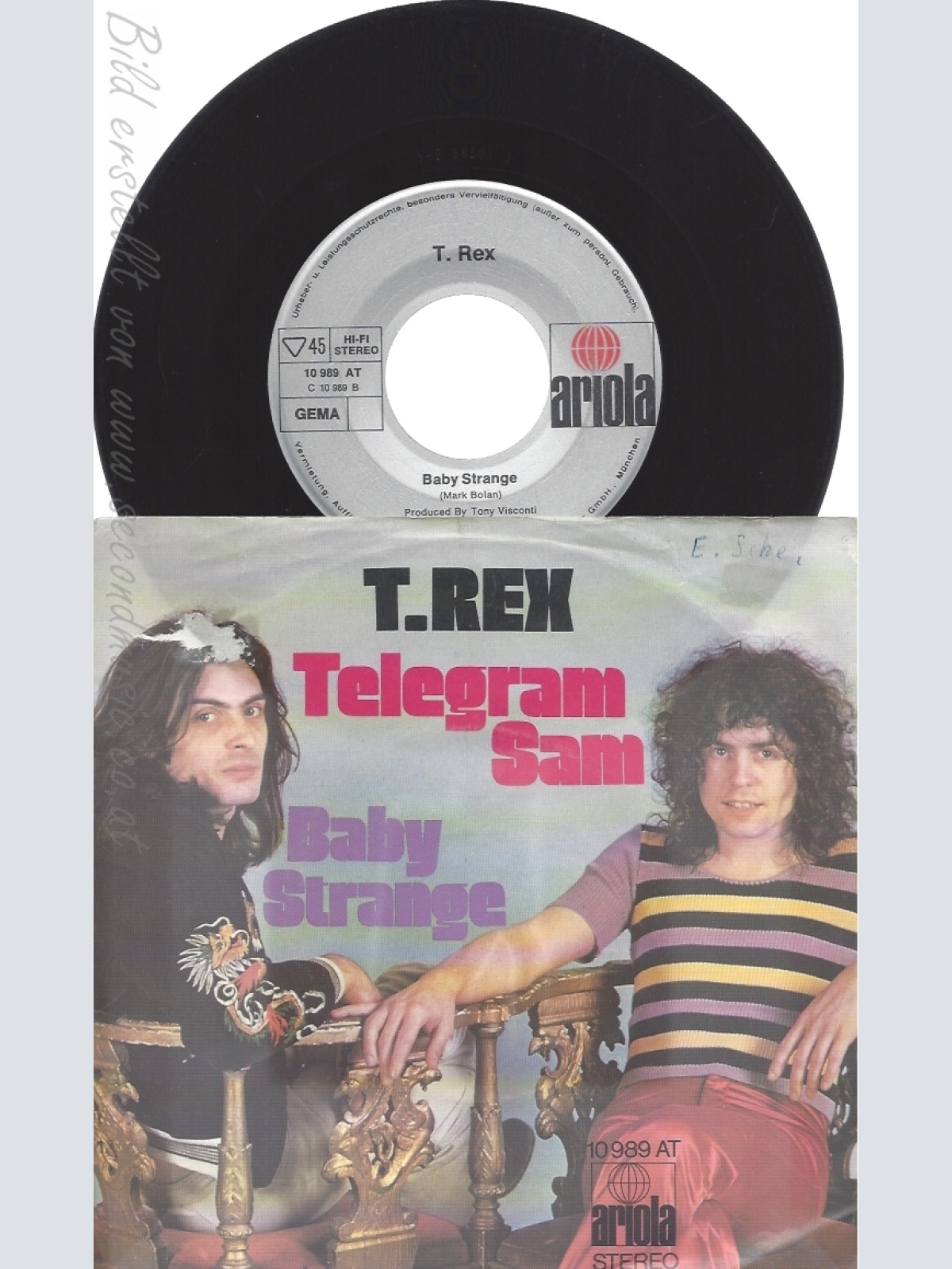 7" T REX -- TELEGRAM SAM --BABY STRANGE