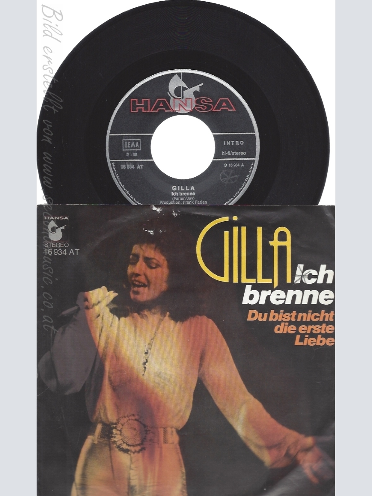 7" GILLA -- ICH BRENNE
