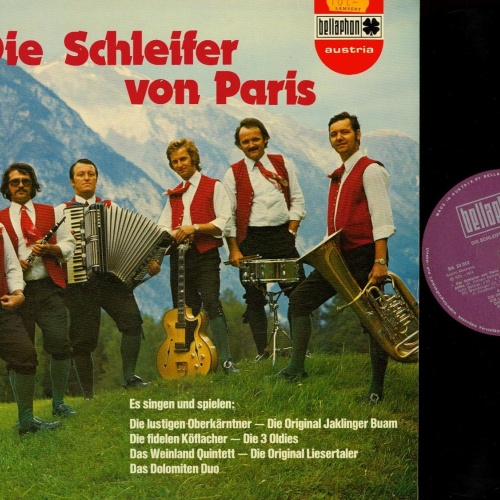 LP--DIE SCHLEIFER VON PARIS --JAKLINGER OBERKÄRNTNER-WEINLAND QUINTETT--KÖFLACHE