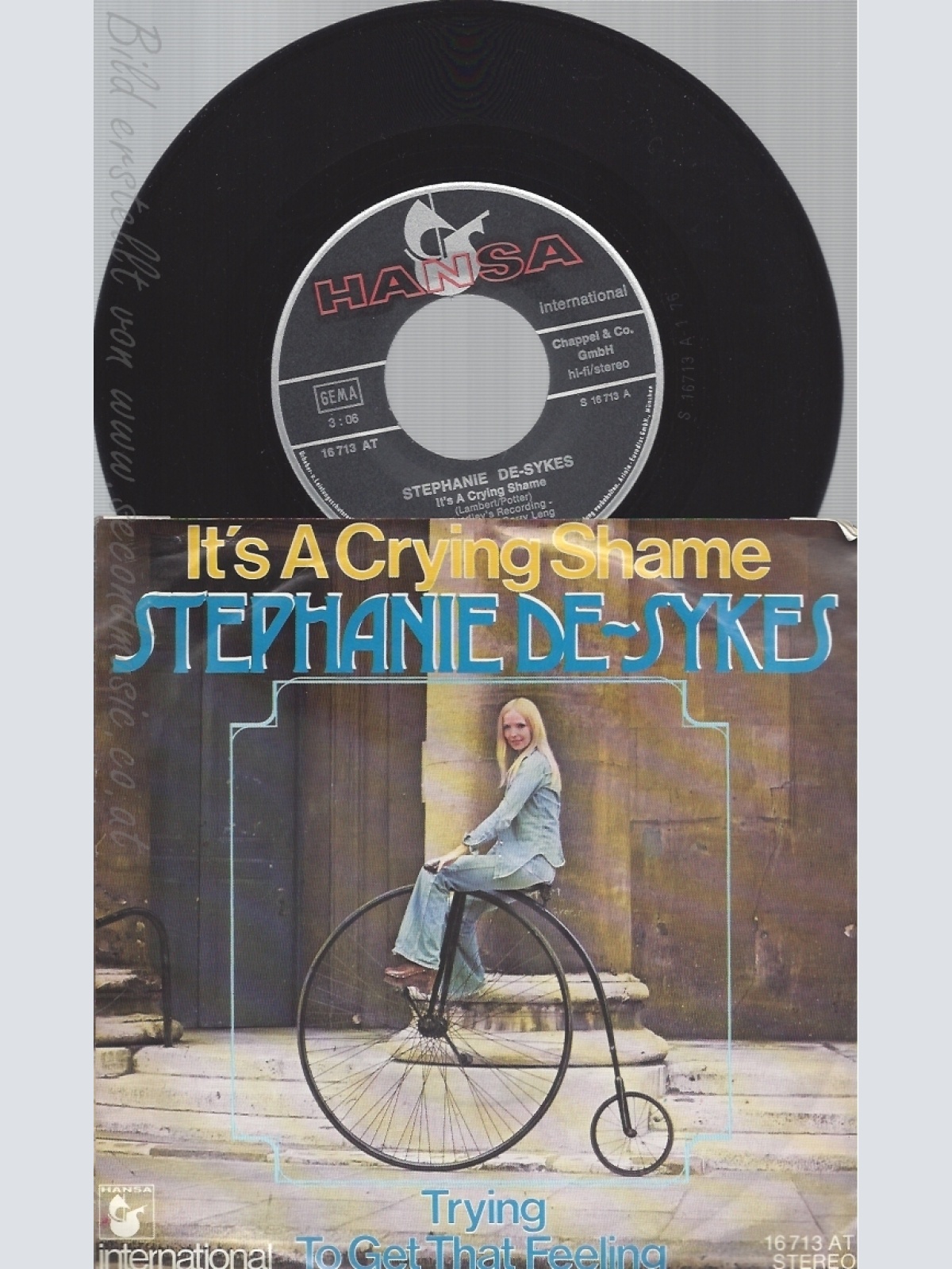 7"STEPHANIE DE-SYKES--IT'S A CRYING SHAME