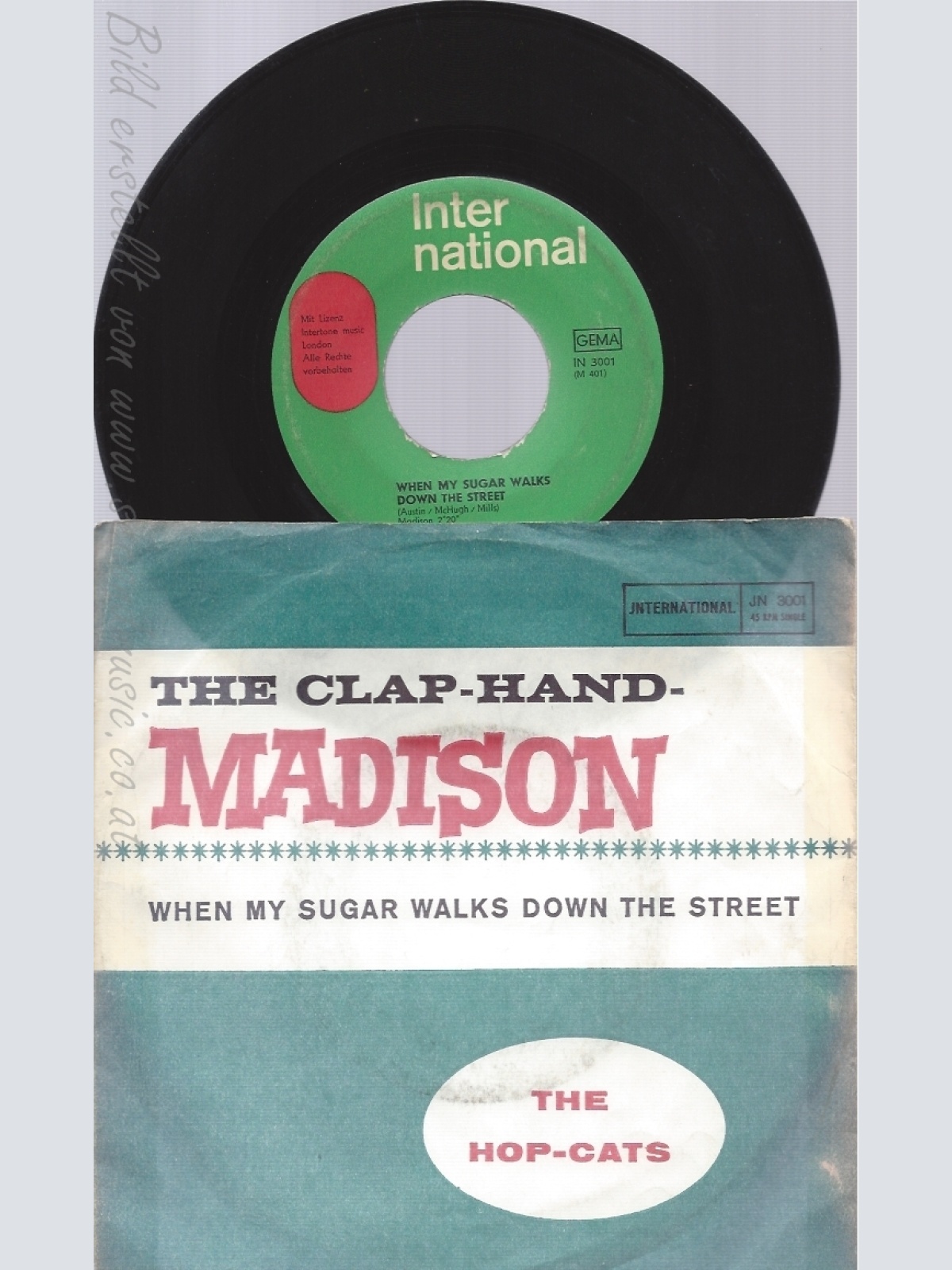 7"THE HOP CATS--THE CLAP HAND MADISON