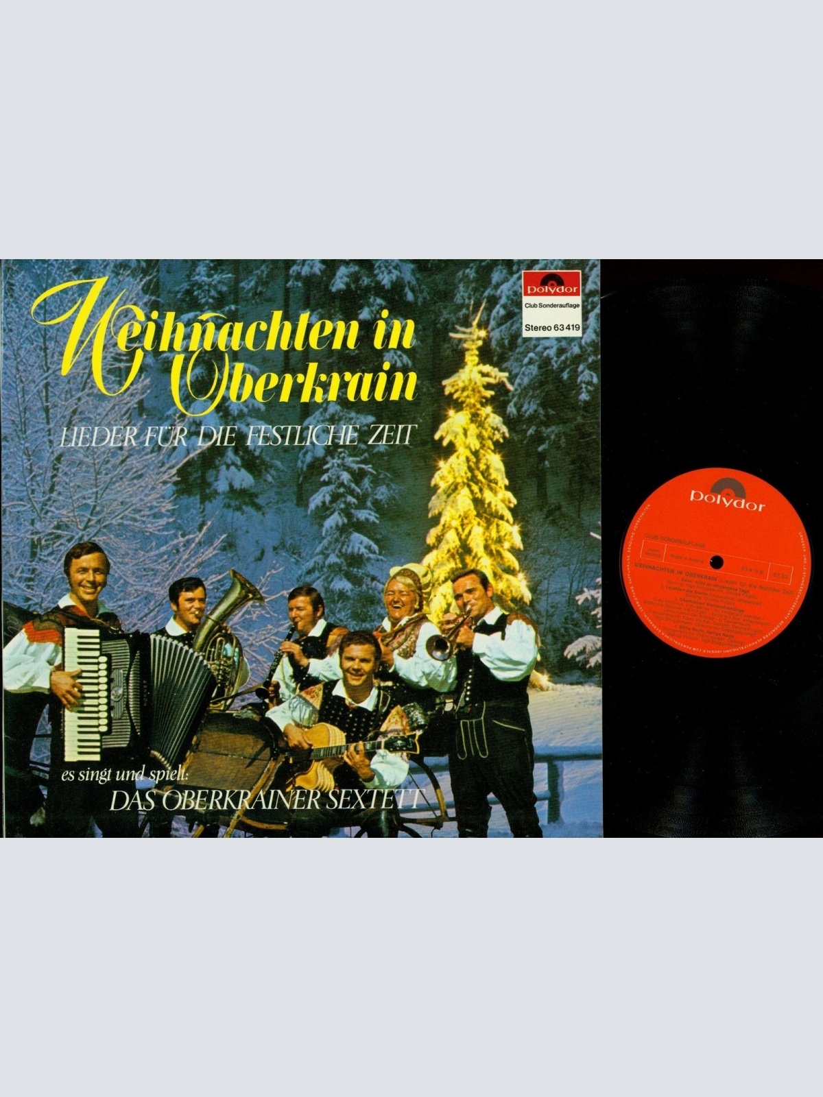 LP--DAS OBERKRAINER SEXTETT-- WEIHNACHTEN IN OBERKRAIN --