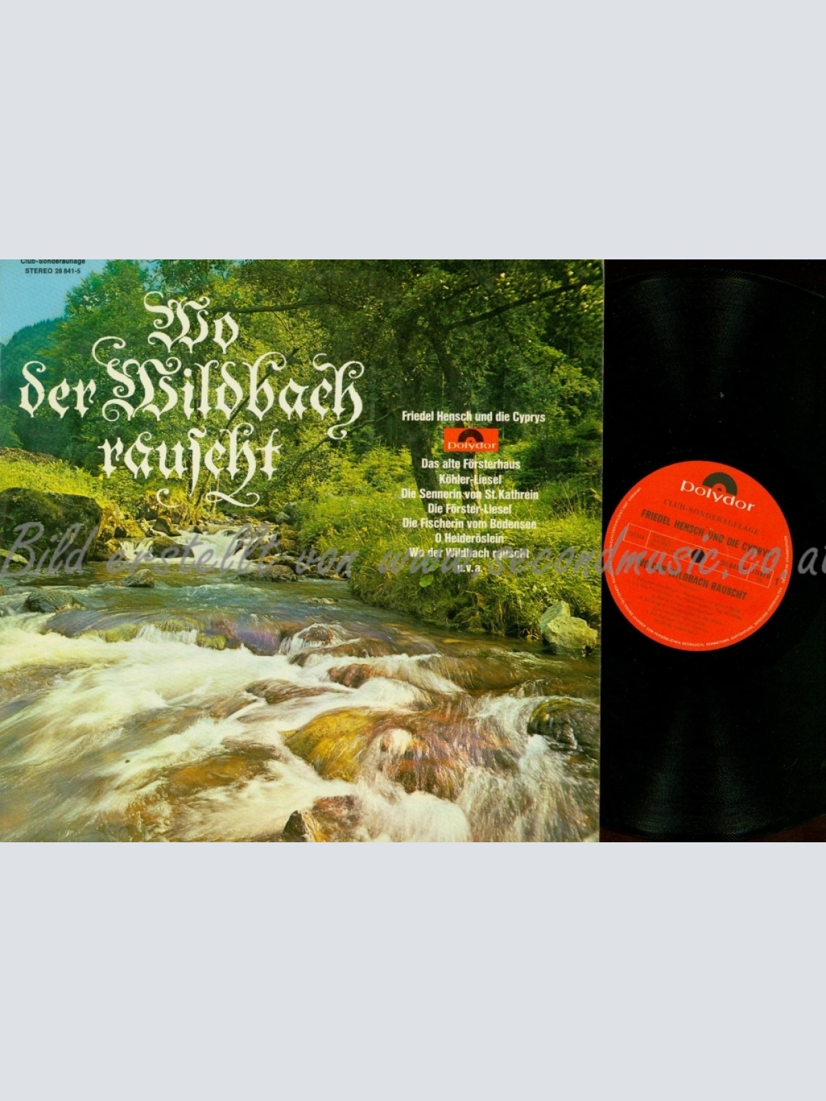 LP--WO DER WILDBACH RAUSCHT--FRIEDEL HENSCH UND DIE CYPRYS