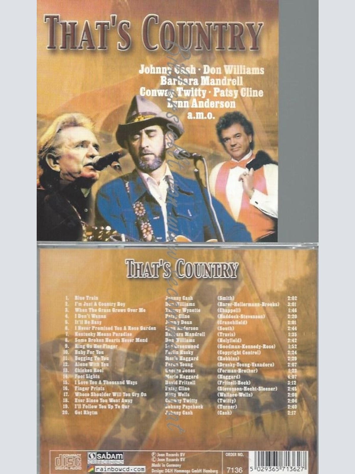 CD--ANDERSON,LYNN UND WILLIAMS,DON--THATS COUNTRY CD 1