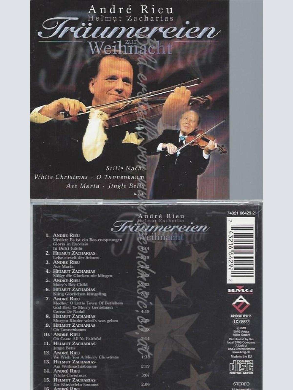 CD--ANDRÉ RIEU UND HELMUT ZACHARIAS--TRÄUMEREIEN ZUR WEIHNACHT