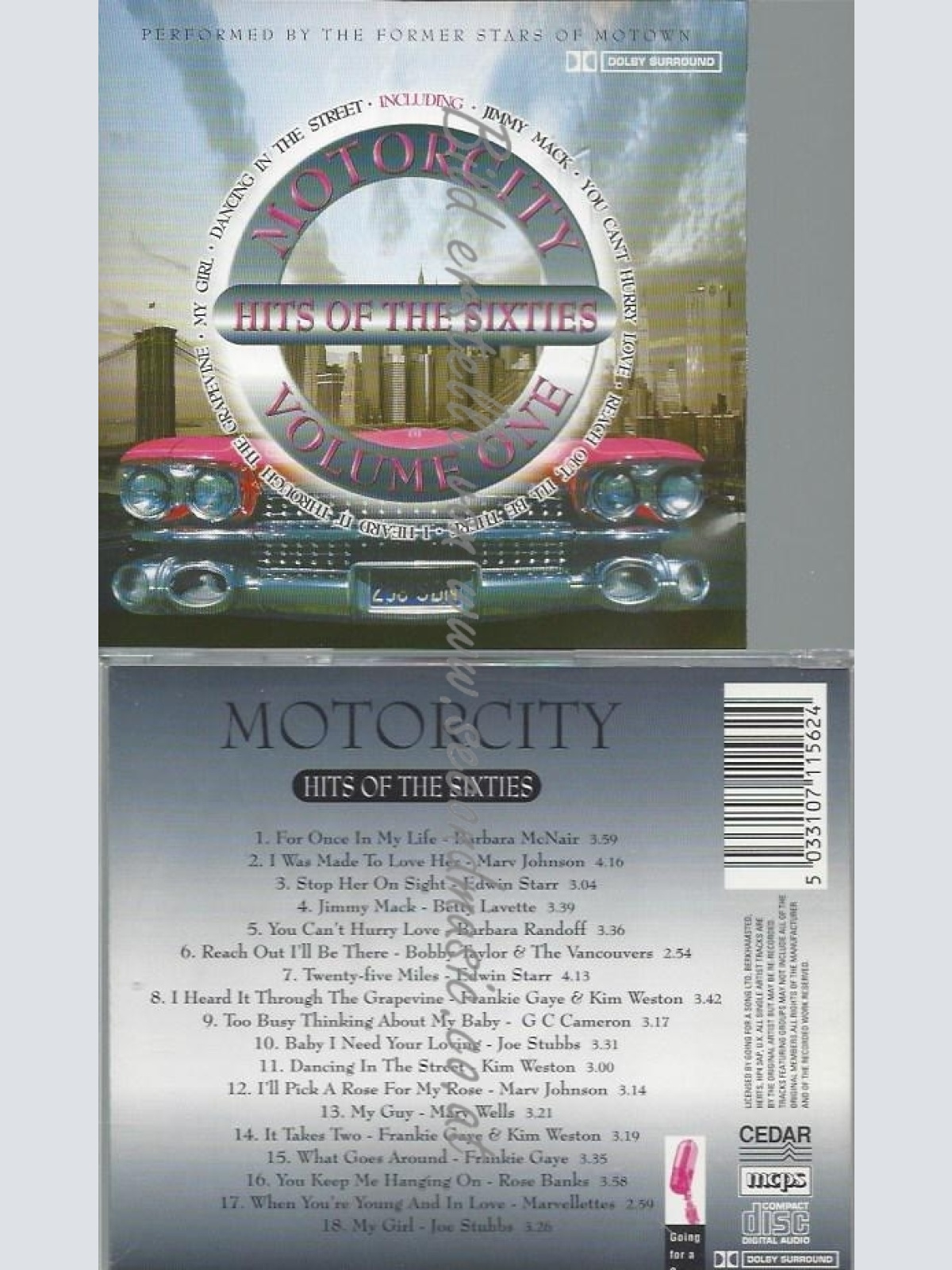 CD--DIVERSE -OLDIES---MOTORCITY V.1 -HITS OF 60'S-