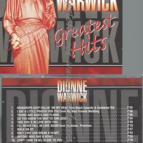 CD--DIONNE WARWICK--GREATEST HITS -20 TRACKS, EUROTREND LABEL-