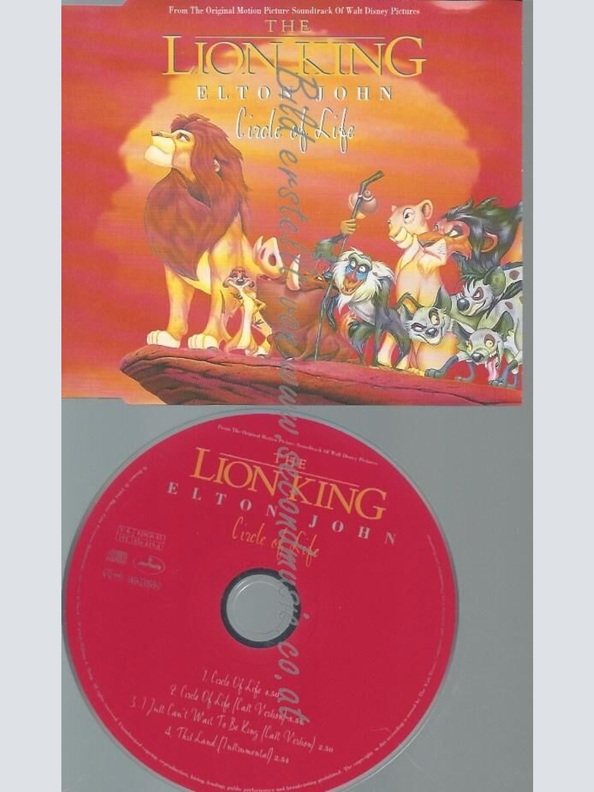 CD--ELTON JOHN--CIRCLE OF LIFE -'THE LION KING'- | SINGLE