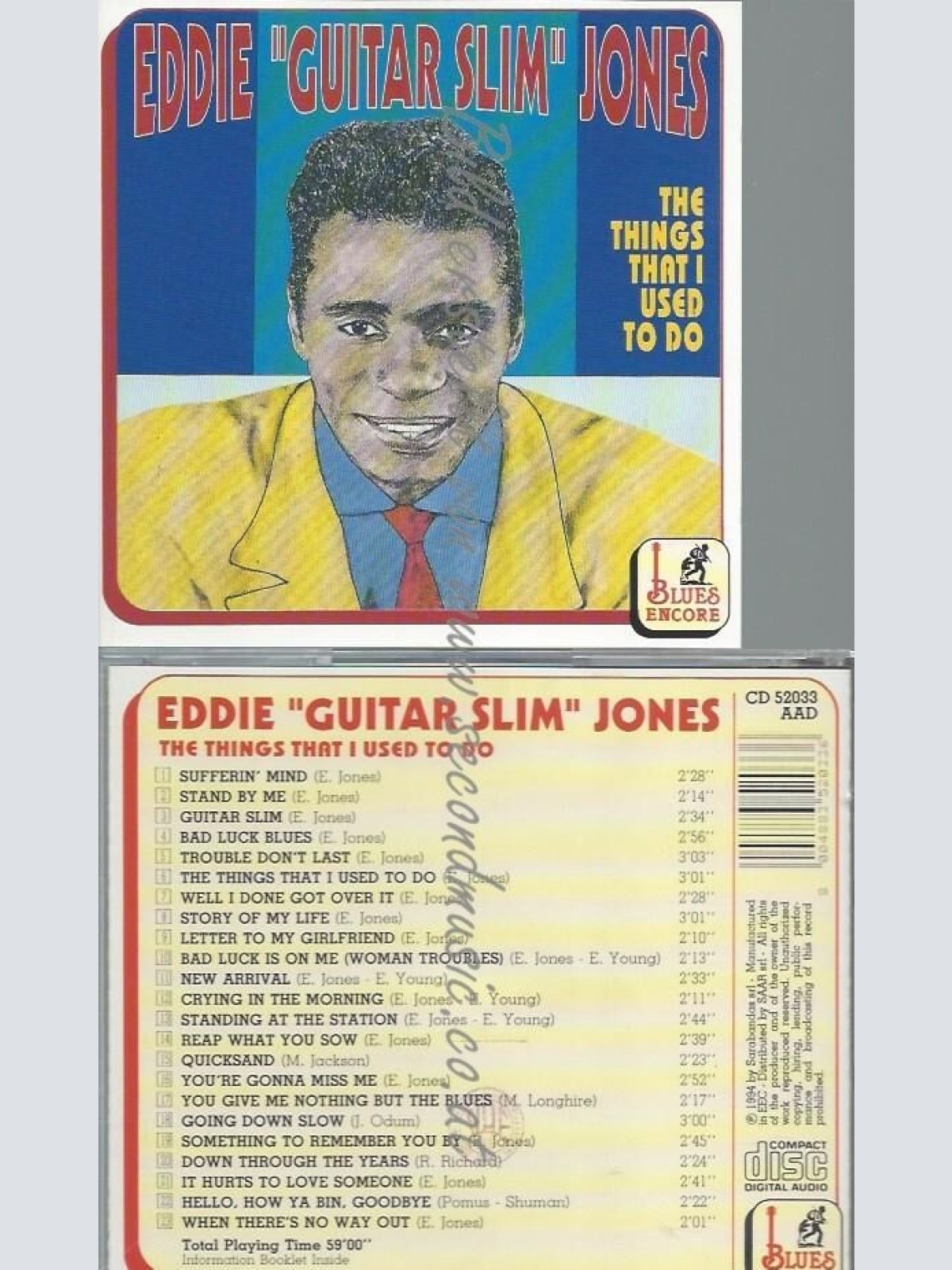 CD--GUITAR SLIM -EDDIE JONES---THE THINGS THAT I USED TO DO