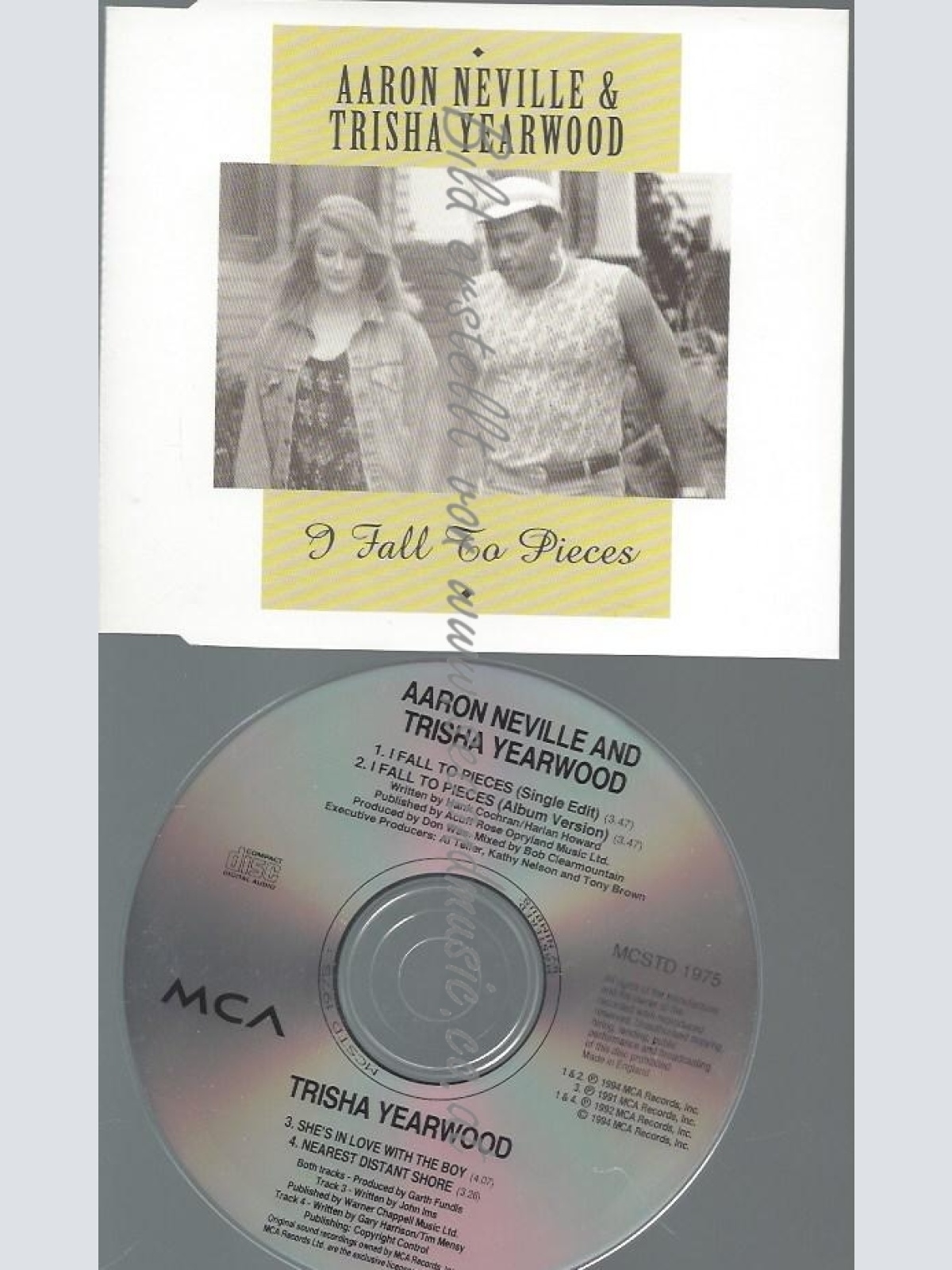CD--AARON NEVILLE--I FALL TO PIECES -& TRISHA YEARWOOD- | SINGLE