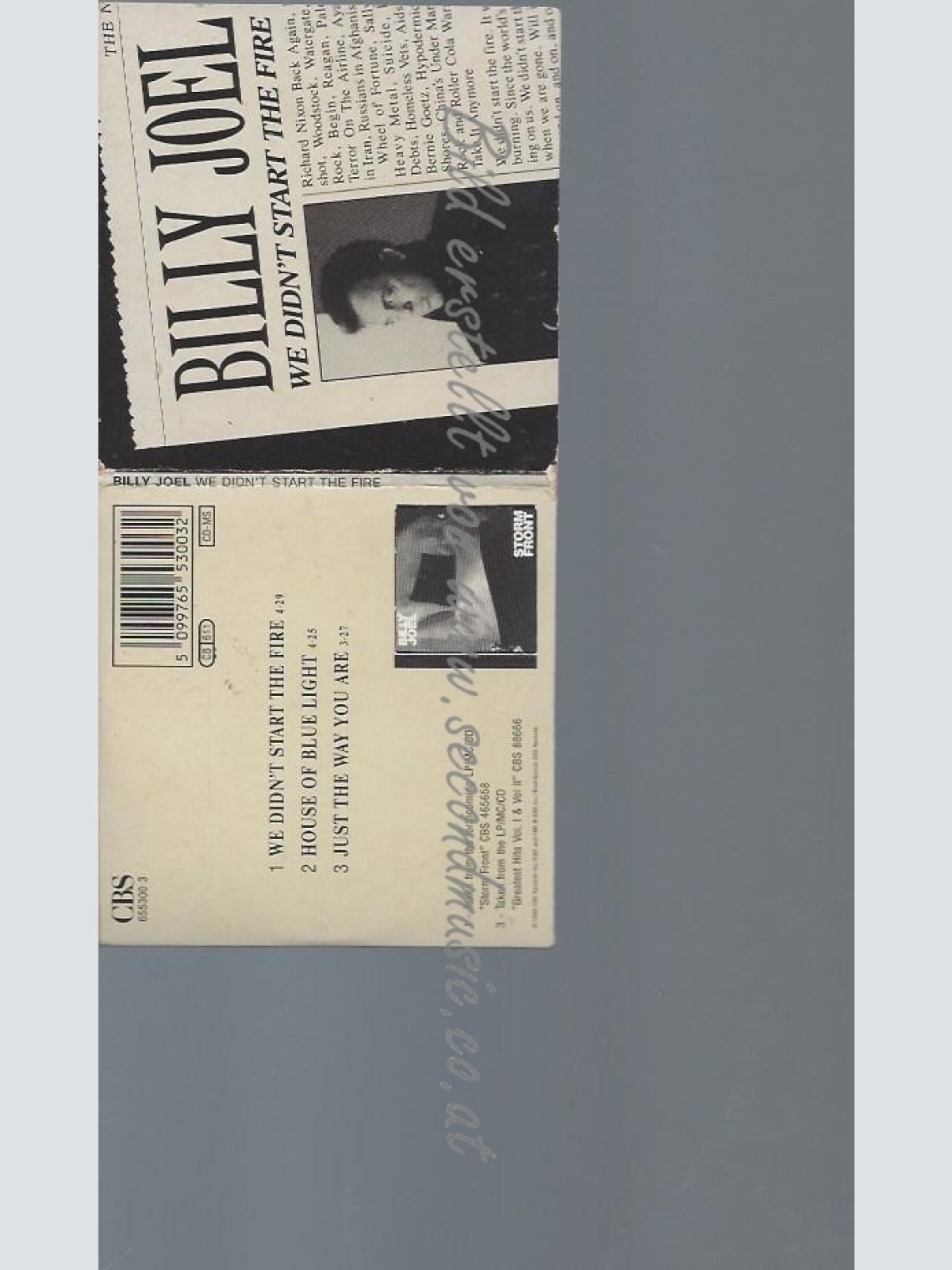 CD--BILLY JOEL--WE DIDN'T START THE FIRE -3 TRACKS, 3SINGLE