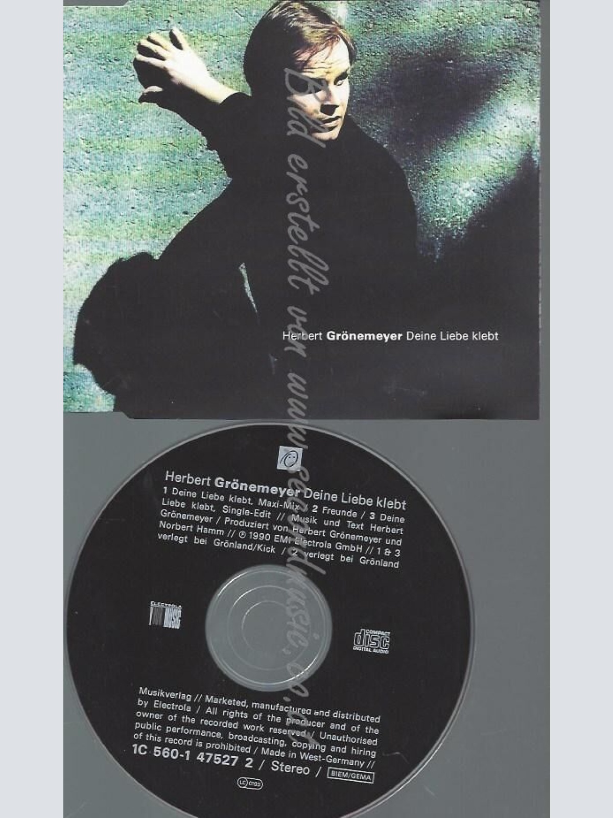 CD--HERBERT GRÖNEMEYER--DEINE LIEBE KLEBT -MAXI-MIX, - | SINGLE