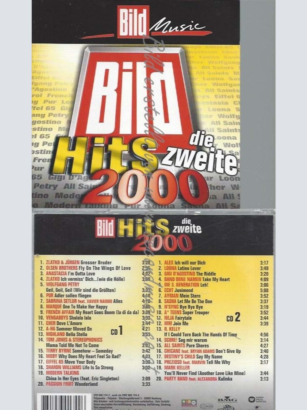 CD--VARIOUS--BILD HITS -DIE ZWEITE | DOPPEL-CD 2000