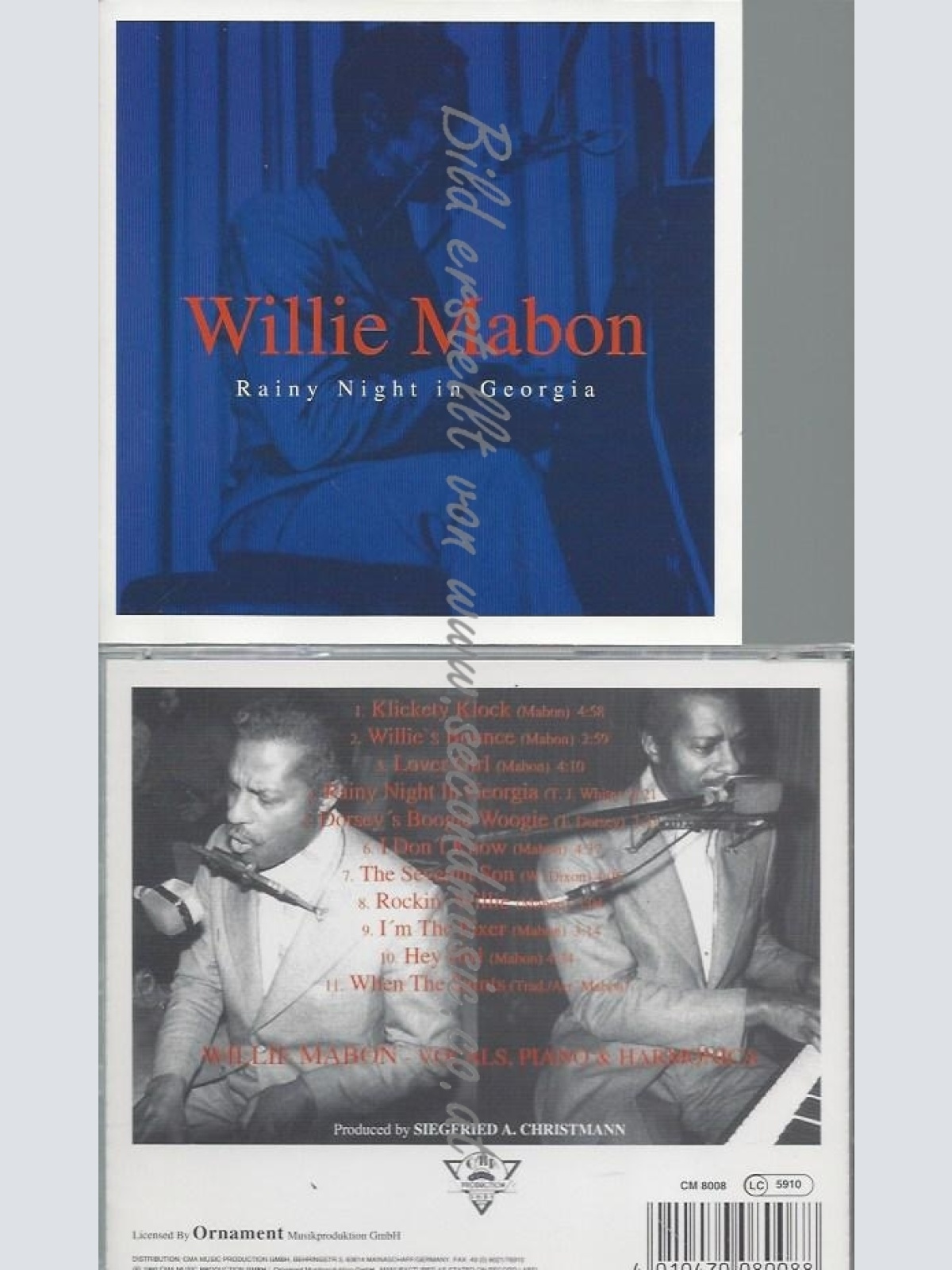 CD--WILLIE MABON--RAINY NIGHT IN GEORGIA