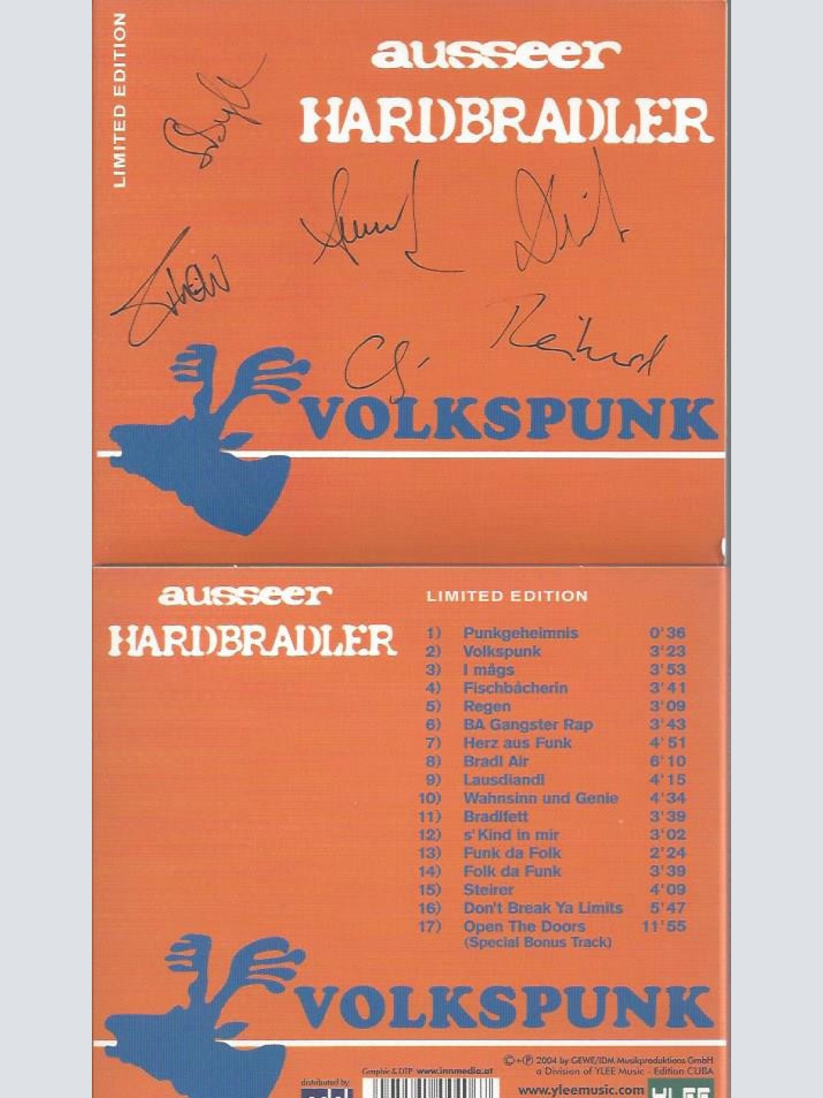 CD--AUSSEER HARDBRADLER--VOLKSPUNK--MIT AUTOGRAMMEN