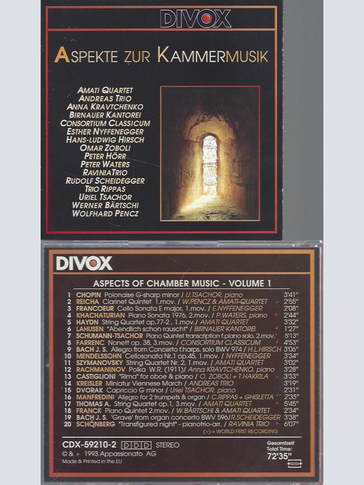 CD-ASPEKTE ZUR KAMMERMUSIK VOL 1