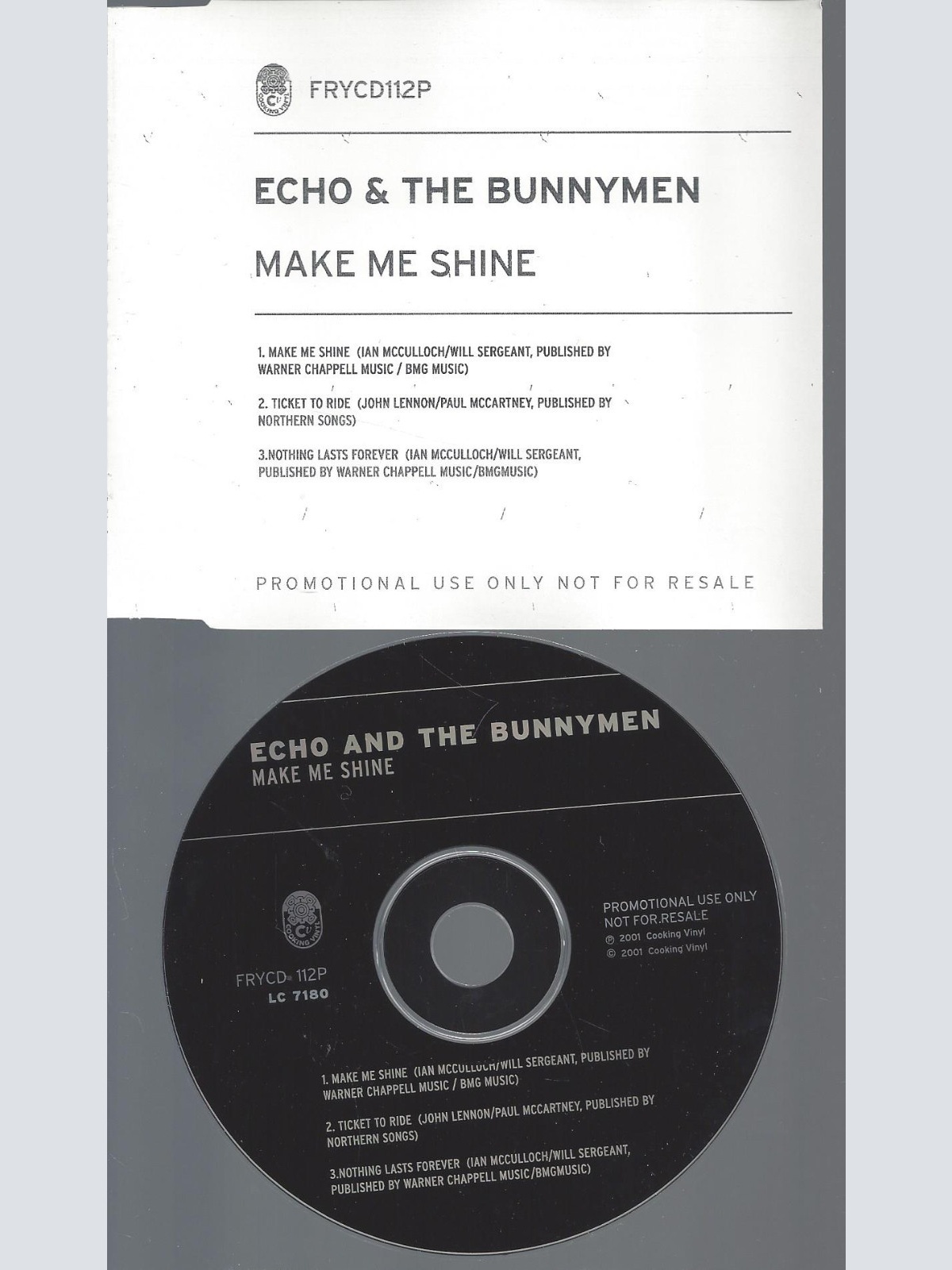 CD--ECHO & THE BUNNYMEN MAKE ME SHINE--PROMO