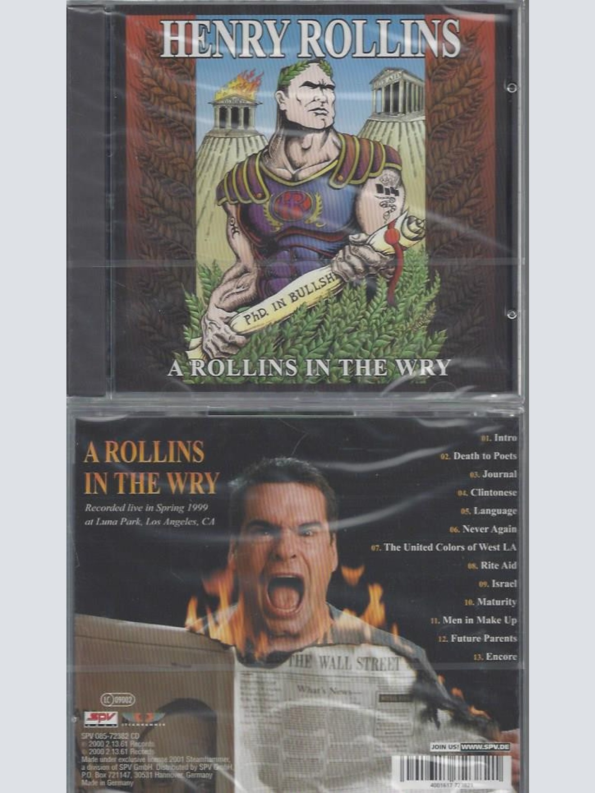 CD--HENRY ROLLINS--A ROLLINS IN THE WRY