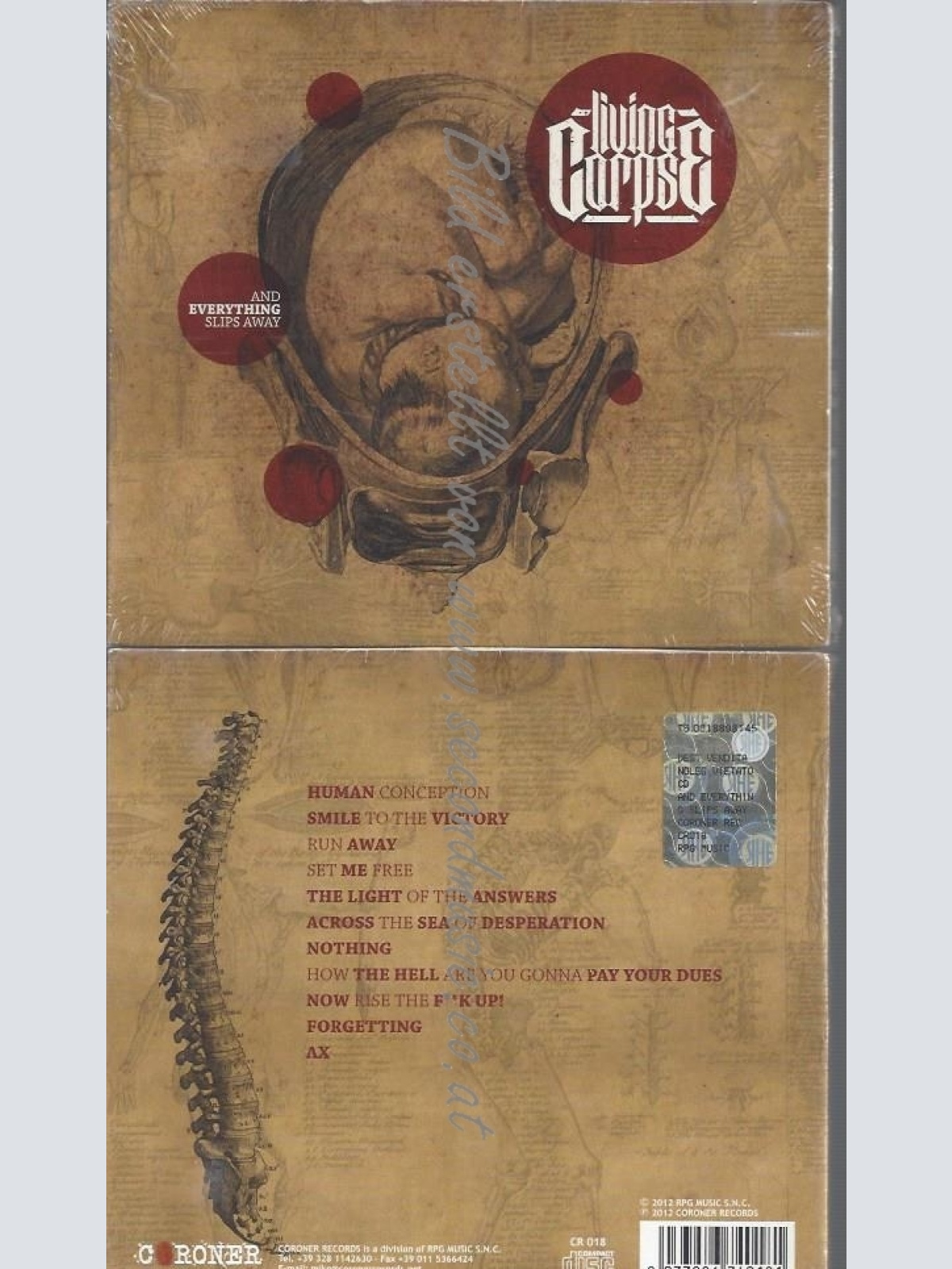 CD--LIVING CORPSE--AND EVERYTHING SLIPS AWAY