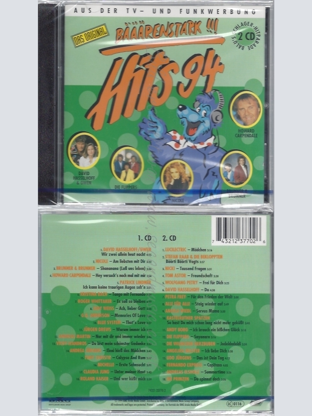 CD--NM-SEALED-VARIOUS -- BÄÄÄRENSTARK-HITS 94