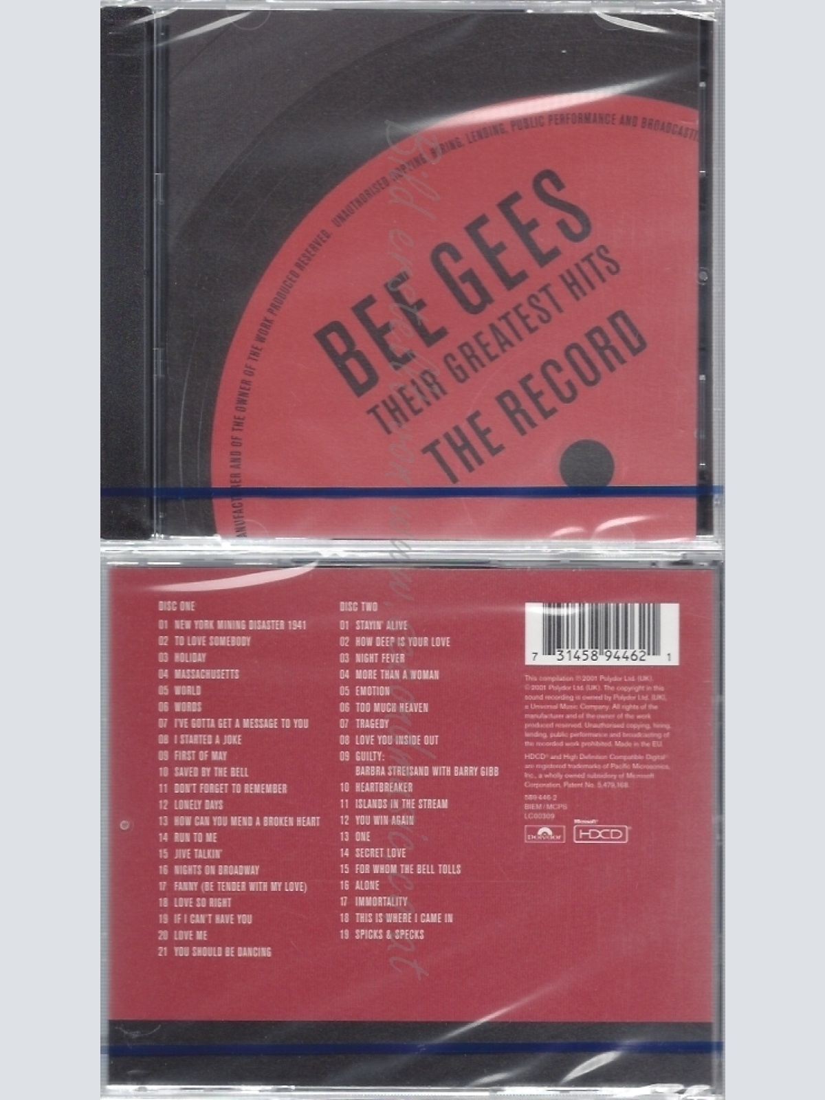 CD--NM-SEALED-BEE GEES -2001- - DOPPEL-CD -- RECORD - THEIR GREATEST HITS