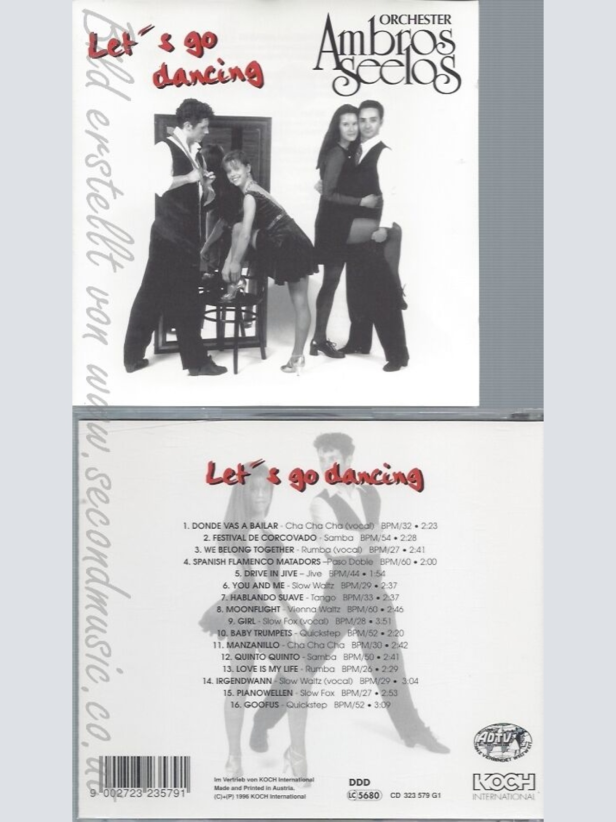 CD--ORCHESTER AMBROS SEELOS -1996- -- LET'S GO DANCING