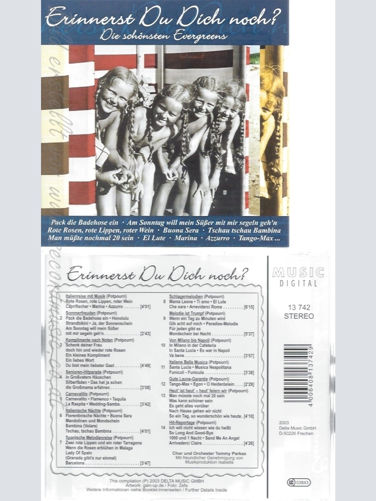 CD--ERINNERST DU DICH NOCH--DIE SCHOENSTEN EVERGREENS