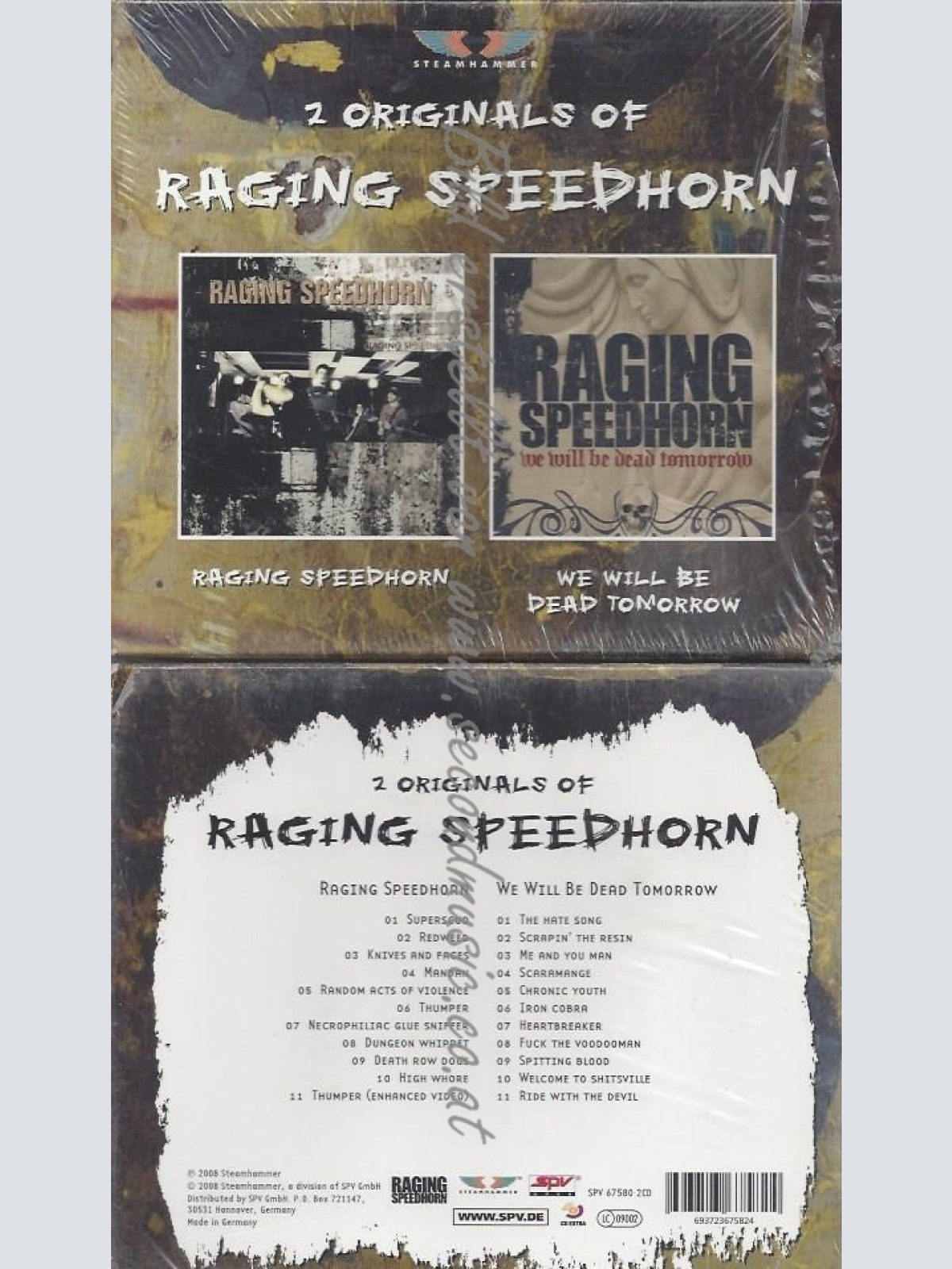 CD--E WILL BE DEAD TOMORROW | DOPPEL-CD/ RAGING SPEEDHORN--RAGING SPEEDHORN