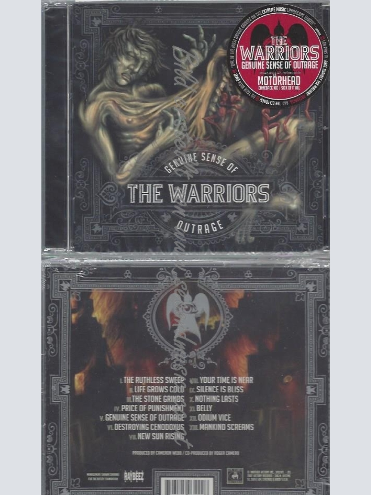 CD--THE WARRIORS--GENUINE SENSE OF OUTRAGE--MOTORHEAD