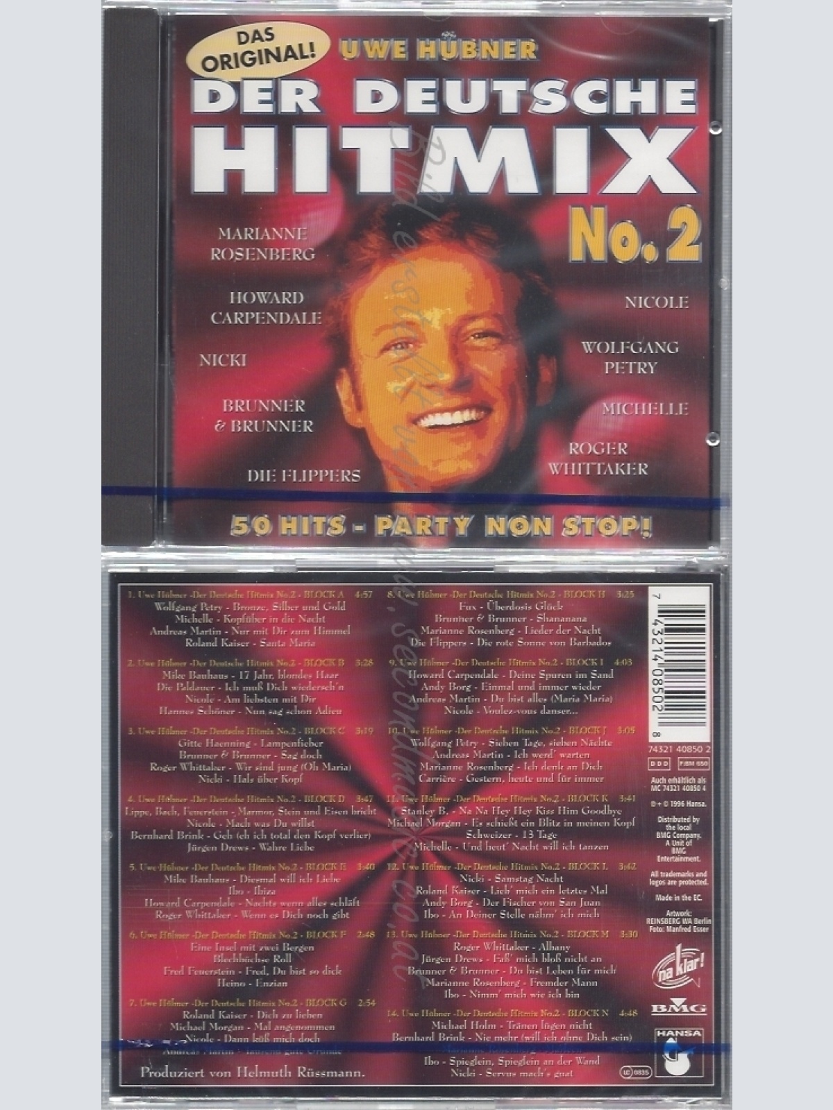 CD--NM-SEALED-DIVERSE -1996- -- UWE HÜBNER'S DER DEUTSCHE HITMIX NO. 2: 50 HITS