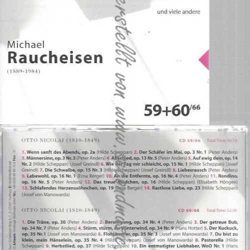 CD-- | DOPPEL-CD/ MICHAEL RAUCHEISEN UND OTTO NICOLAI--+