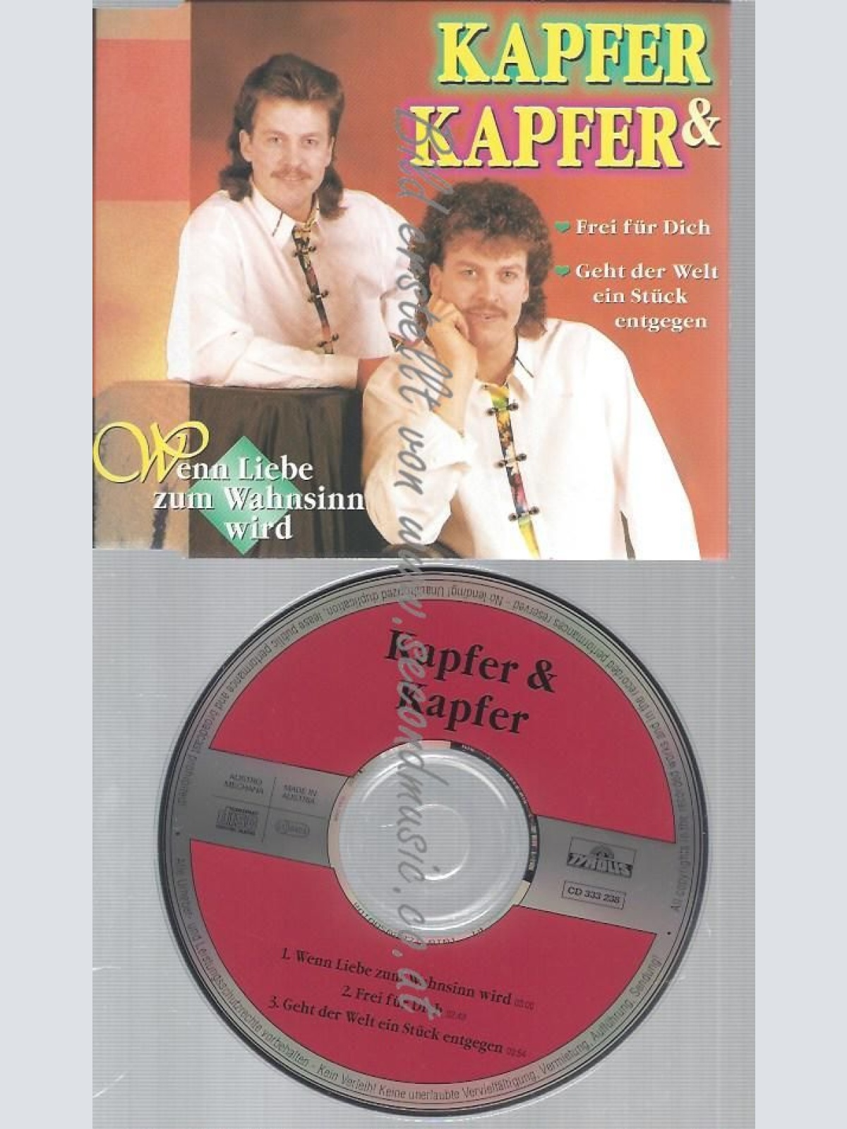 CD--KAPFER & KAPFER--WENN LIEBE ZUM WAHNSINN WIRD